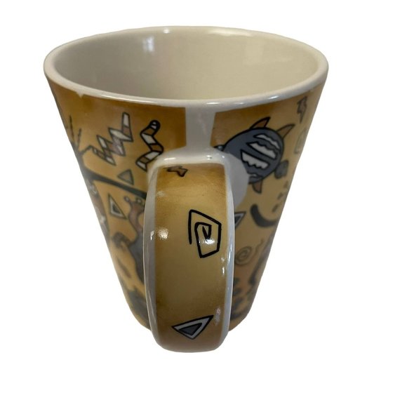 California Pantry Mug Cup Southwestern Design Turtles Lizard Brown Teacup 5" - Picture 4 of 4